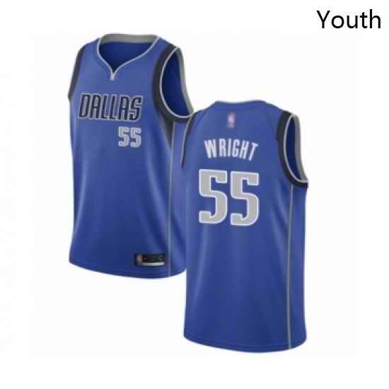 Youth Dallas Mavericks 55 Delon Wright Swingman Royal Blue Basketball Jersey Icon Edition